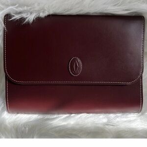 CARTIER Must Line Clutch business bag Women New With Dust Bag And Authentic COA